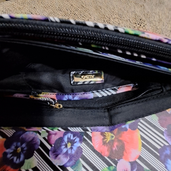 💥3/$25💥 NWOT ALDO FLORAL + STRIPED ENVELOPE CROSSBODY/CLUTCH - Picture 12 of 13